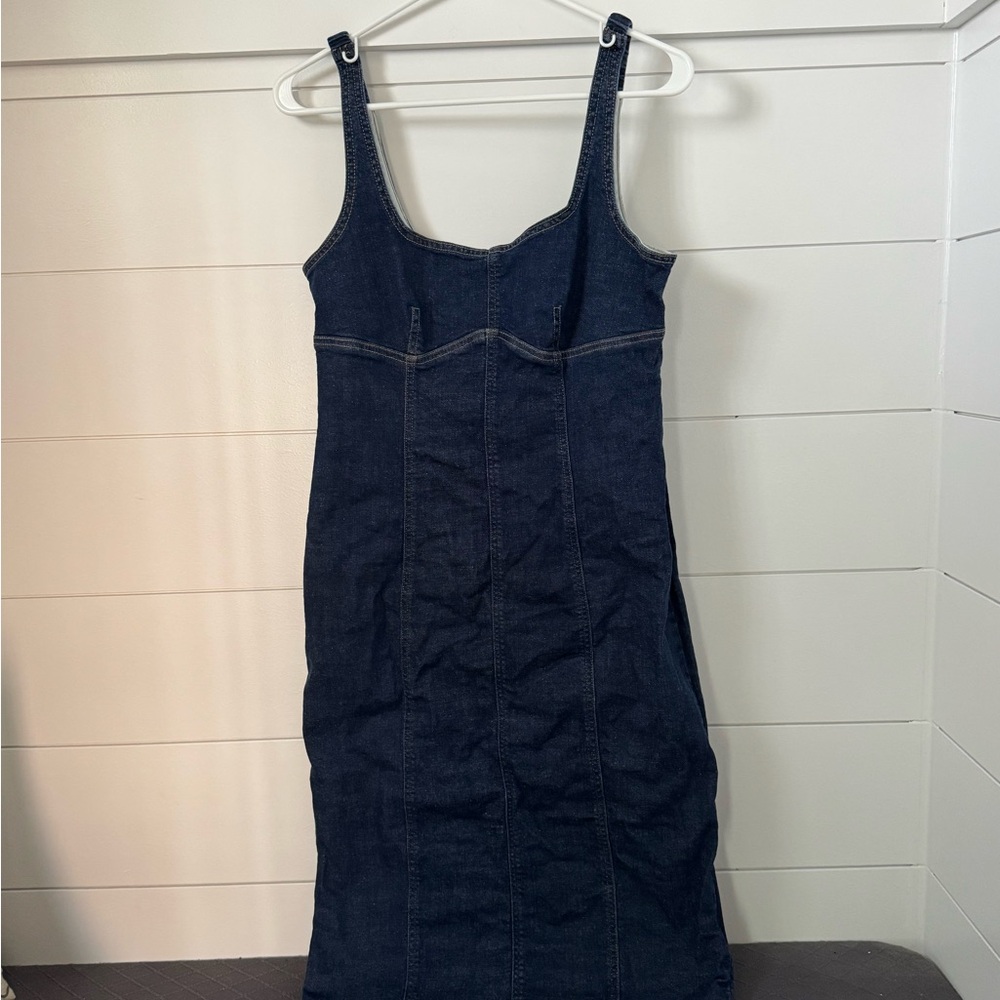 Wild Fable Dark Blue Denim Overall Dress, Women’s M - Picture 3 of 7